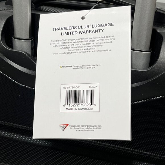 TRAVELERS CLUB Camilla Collection 20” Hardshell Expandable Carryon  Suitcase NWT - Picture 16 of 16